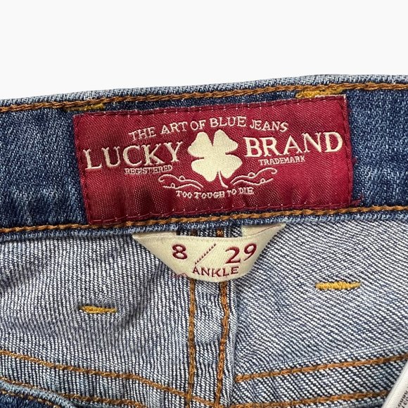 Lucky Brand Sofia Boot Low Rise Denim Jeans Size 8 Womens - Picture 12 of 16